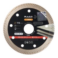 Диск алмазный по керамограниту Vira Rage 115x22,2x1,2 мм турбо мокрый рез (605115)