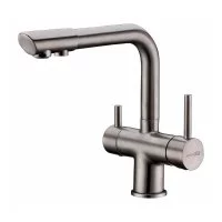 Смеситель для кухни WasserKraft графит с подключением к фильтру (A8027)