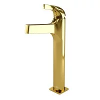 Смеситель для раковины высокий WasserKraft Sauer золото однорычажный (7103H)