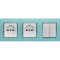 Двухклавишный выключатель + розетки Vesta Electric Комплект-3