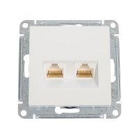 Двухместный механизм компьютерной розетки Systeme Electric AtlasDesign