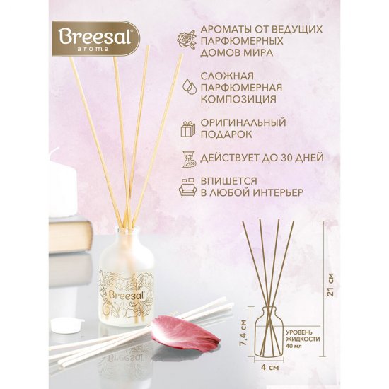 Аромадиффузор с палочками Breesal Aromа Sphere Изысканное наслаждение 40 мл