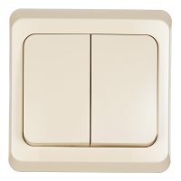 Выключатель Systeme Electric Этюд двухклавишный встраиваемый бежевый (BC10-002K)