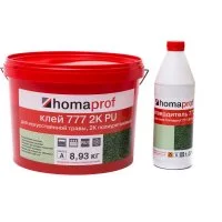 Клей Homakoll 2K PU, 8.93+1.07 кг, зелен. 800-1200 г/м2, 10 кг