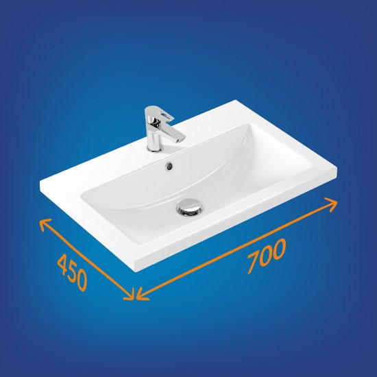 Раковина для тумбы Cersanit Como 70 см