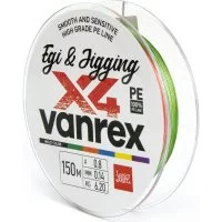 Плетеная леска Lucky John LJ Vanrex EGI & JIGGING х4 BRAID Multi Color