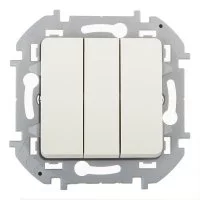 Выключатель Legrand Inspiria трехклавишный встраиваемый слоновая кость (673541)