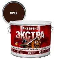 Антисептик Акватекс Экстра декоративный для дерева орех 9 л