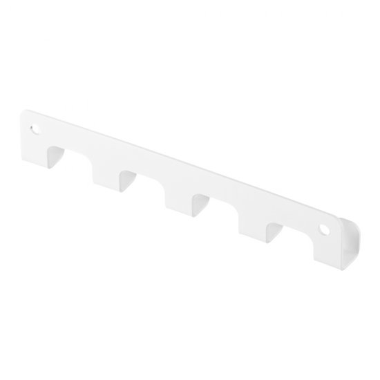 Вешалка для ванной Граф Держалкин 5 крючков на шуруп металл белый (GDK-5-б)