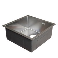 Мойка для кухни Mixline Pro 45х45х20 см врезная с сифоном сталь сатин (547225)