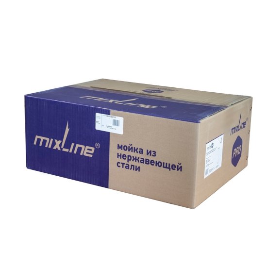 Мойка для кухни Mixline Pro 60х45х20 см врезная с сифоном сталь сатин (547235)