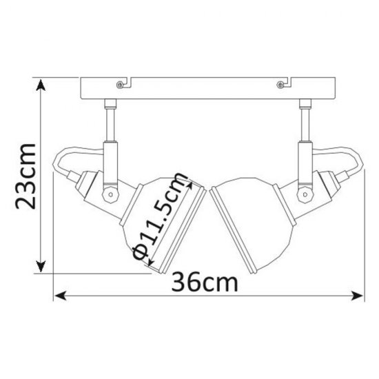 Спот Arte Lamp Martin E14 80 Вт 4 кв.м белый с золотом IP20 (A5213AP-2WG)