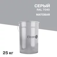 Эмаль антикоррозионная Elcon ОС-12-03 серая RAL 7040 матовая 25 кг