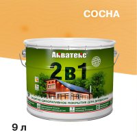 Антисептик Акватекс 2 в 1 биозащитный для дерева сосна 9 л