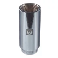 Удлинитель Valtec 80 мм х 1 ВР(г) х 1 НР(ш) хром латунный (VTr.198.C.0680)
