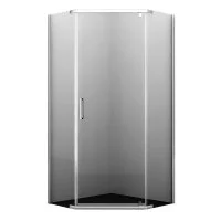 Душевой уголок WasserKraft Leine 35P хром 90х90х200 см пятиугольник стекло прозрачное 6 мм (35P11)