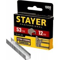 Тонкие скобы для степлера STAYER тип 53 12 мм 1000 шт