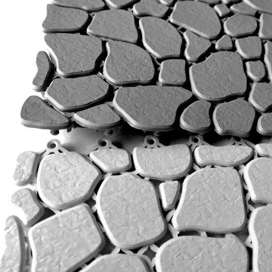 Антискользящее модульное покрытие Sensor Aqua Stone 340х340 мм серое (12 шт.=1,39 кв.м)