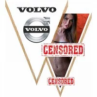 Треугольный автомобильный вымпел SKYWAY VOLVO с девушкой