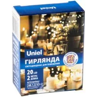 Светодиодная гирлянда Uniel Роса ULD-S0200-020/DTB/3AA/RC