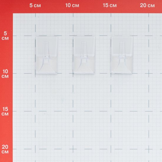 Крючок для ванной Kleber Strong одинарный самоклеящийся пластик прозрачный (3 шт.) (KLE-SG006/9684)