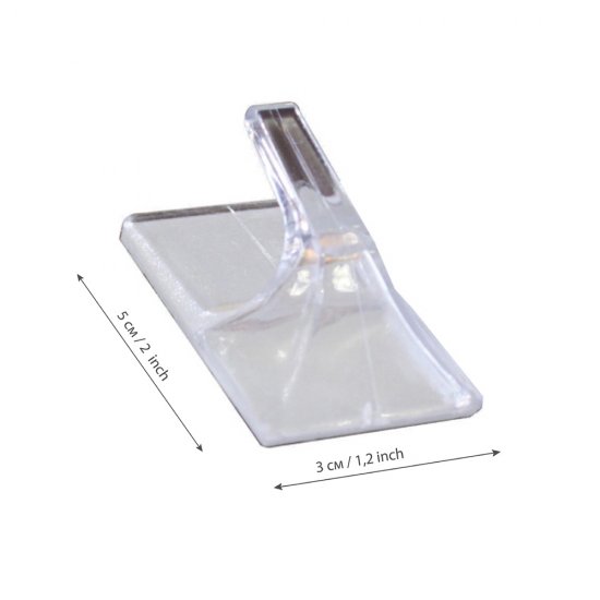 Крючок для ванной Kleber Strong одинарный самоклеящийся пластик прозрачный (3 шт.) (KLE-SG006/9684)