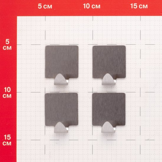 Крючок для ванной Fora одинарный самоклеящийся металл хром (4 шт.) (H44/9080)