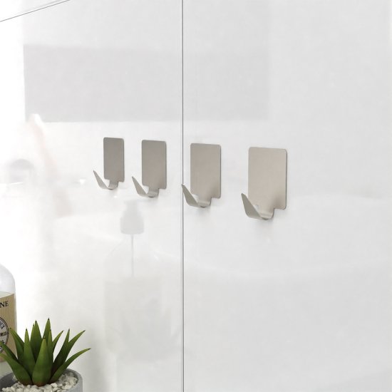 Крючок для ванной Fora одинарный самоклеящийся металл хром (4 шт.) (H44/9080)