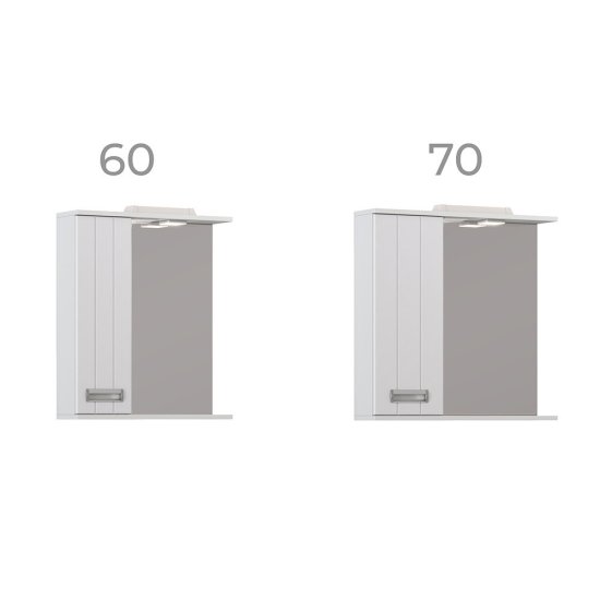 Зеркальный шкаф Vigo Diana 60х70х15 см с подсветкой белый