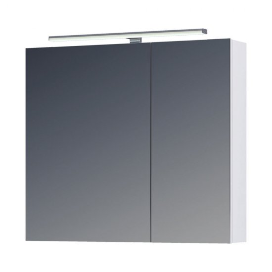 Зеркальный шкаф Vigo Plaza 80х70х15 см с подсветкой белый