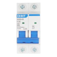Автоматический выключатель модульный Chint NXB-63 2P 32А тип C 6 кА 400 В (814095)