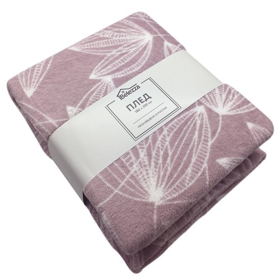 Плед 180х200 см Belezza Gardenia микрофибра розовый