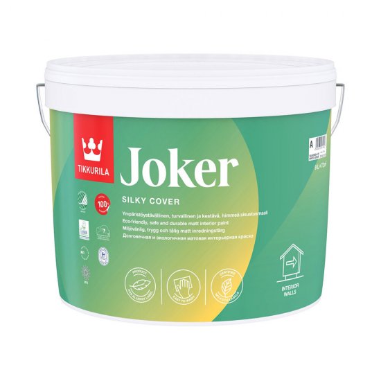 Краска моющаяся Tikkurila/Tikkivala Harmony Satin база А белая 9 л