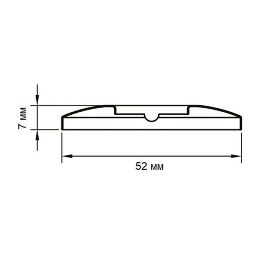 Отражатель декоративный для полотенцесушителя 1/2 d52 мм плоский хром