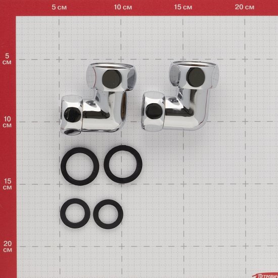 Соединитель угловой для полотенцесушителя 1 ВР(г) х 3/4 ВР(г) хром