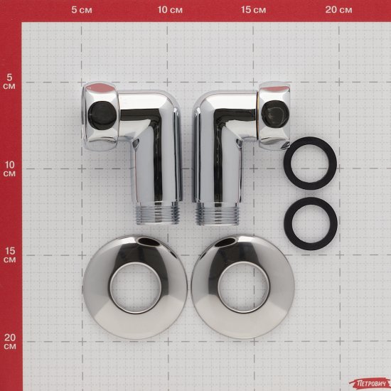 Соединитель угловой для полотенцесушителя 1 ВР(г) х 3/4 НР(ш) хром