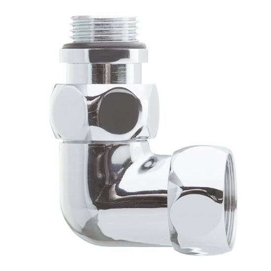 Соединитель угловой для полотенцесушителя 3/4 ВР(г) х 1/2 НР(ш) хром