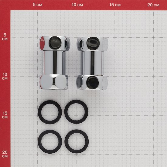 Соединитель прямой для полотенцесушителя 1 ВР(г) х 1 ВР(г) хром