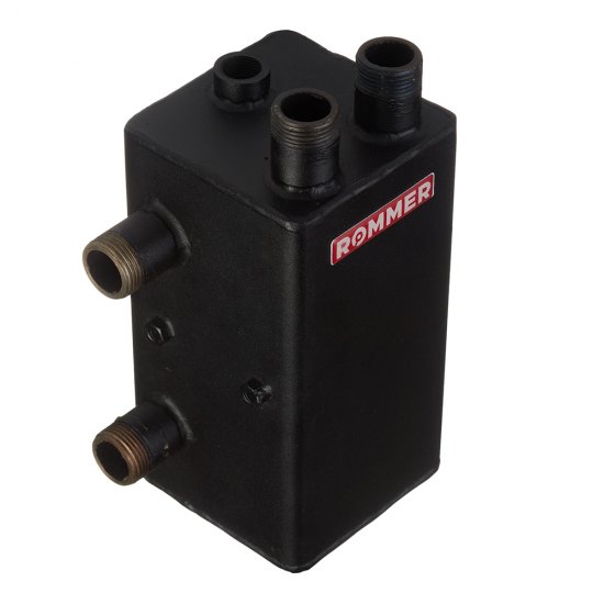 Коллектор распределительный Rommer 1 НР(ш) 2 отопительных контура с гидравлическим разделителем (RDG-0018-004002)
