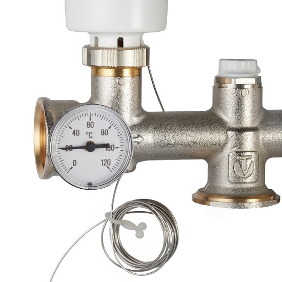 Насосно-смесительный узел Valtec Technomix для теплого пола без насоса (VT.TECHNOMIX.0.130)