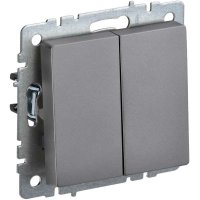 Двухклавишный выключатель IEK Brite вс10-2-0-брс