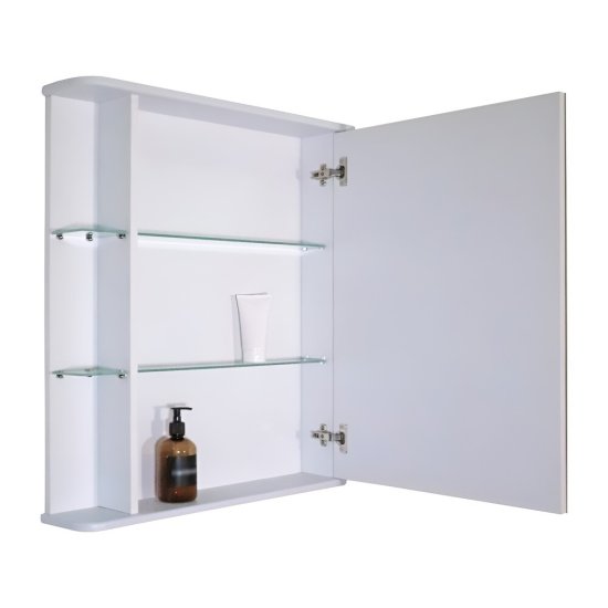 Зеркальный шкаф Continent Мондегу 80х80х15 см белый