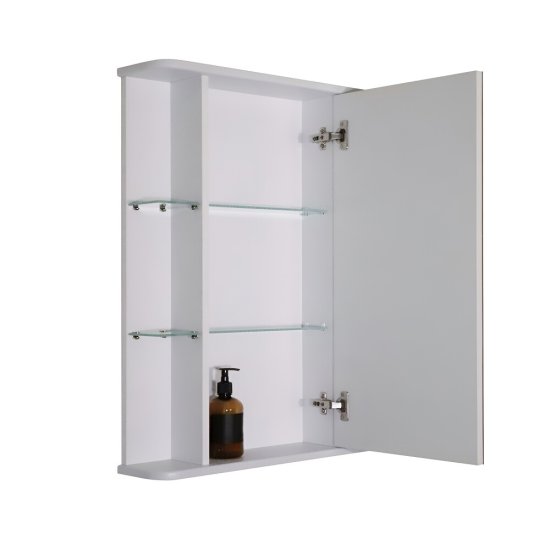 Зеркальный шкаф Continent Мондегу 60х80х15 см белый