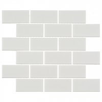 Мозаика Starmosaic Brick White Glossy белая керамическая 295х291х6 мм глянцевая