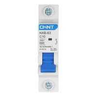 Автоматический выключатель модульный Chint NXB-63 1P 10А тип C 6 кА 230 В (814013)