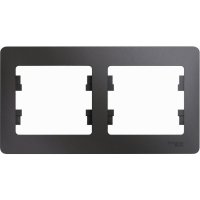 Горизонтальная двухместная рамка Systeme Electric GLOSSA