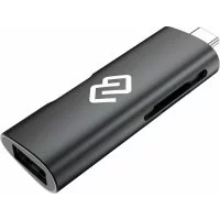 Устройство чтения карт памяти DIGMA Type C CR-CU2522-G серый