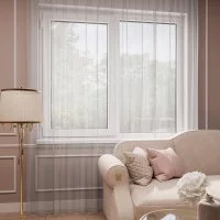 Тюль сетка серый 300х280 см Legrand с утяжелителем (58109819)