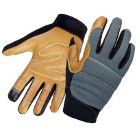 Перчатки кожаные виброзащитные Jeta Safety коричневые 9 (L) (JAV06)