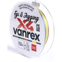 Плетеная леска Lucky John LJ Vanrex EGI & JIGGING х4 BRAID Multi Color
